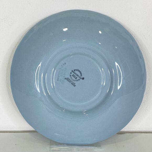 Wedgwood China Embossed Queens Ware 6" Porcelain Saucer Cream on Lavender - Picture 3 of 8